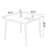 Nut-brown Square Solid Wood Dining Table