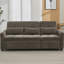 Canapé 3 places 2 en 1 avec lit escamotable et fauteuil inclinable réversible, gris foncé, idéal pour les salons multifonctionnels modernes-621181479