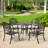 Black Aluminum Outdoor Stackable Dining Armchair (Set Of 2)