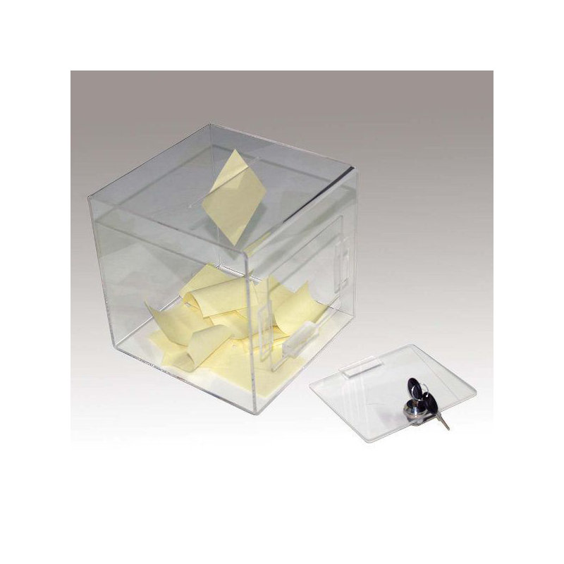 Boîte de vote en plastique culbuté, Transparent