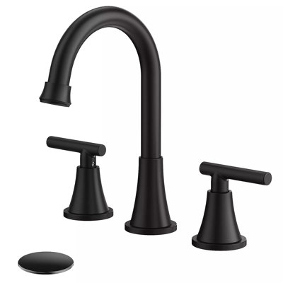 2-handle Bathroom Faucet with Drain Assembly