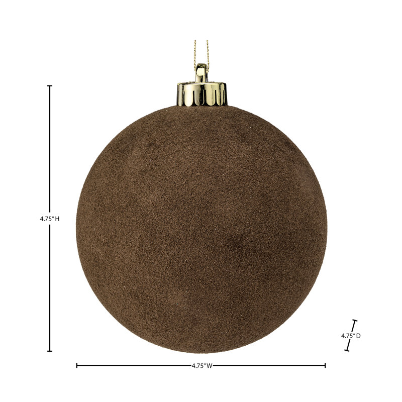 Ornement boule incassable 120 mm, Brun