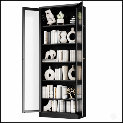 Garde-manger en métal durable avec 5 tablettes réglables pour un rangement et une organisation efficaces