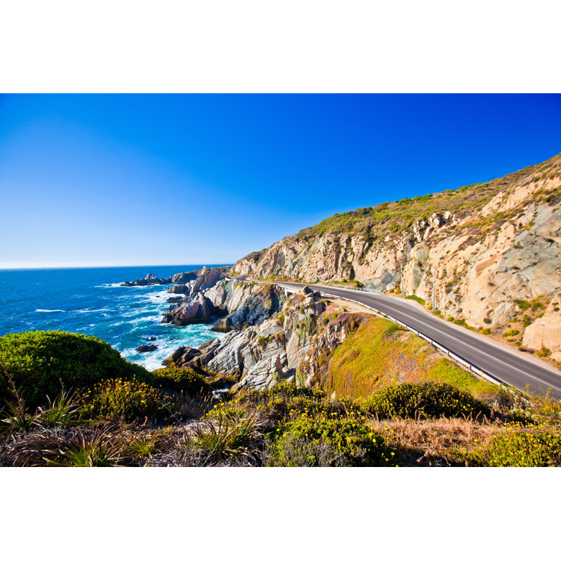 Road Along Coastline - Wrapped Canvas Print, 20cm H x 30cm W x 3.8cm D