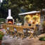 Outdoor 9 - Piece Teak Dining Set with Cushions