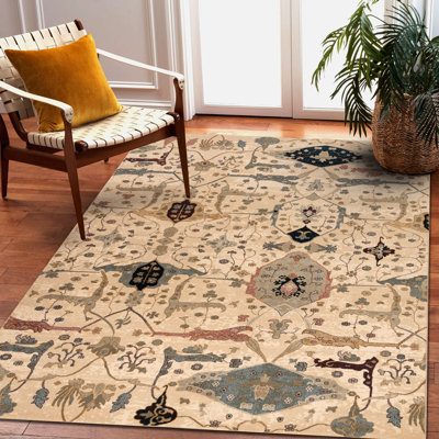Zack Oriental Wool Area Rug