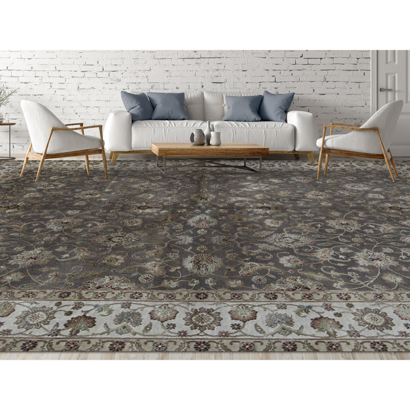 Shamas Oriental Area Rug in Brown/Ivory/Gray/Green