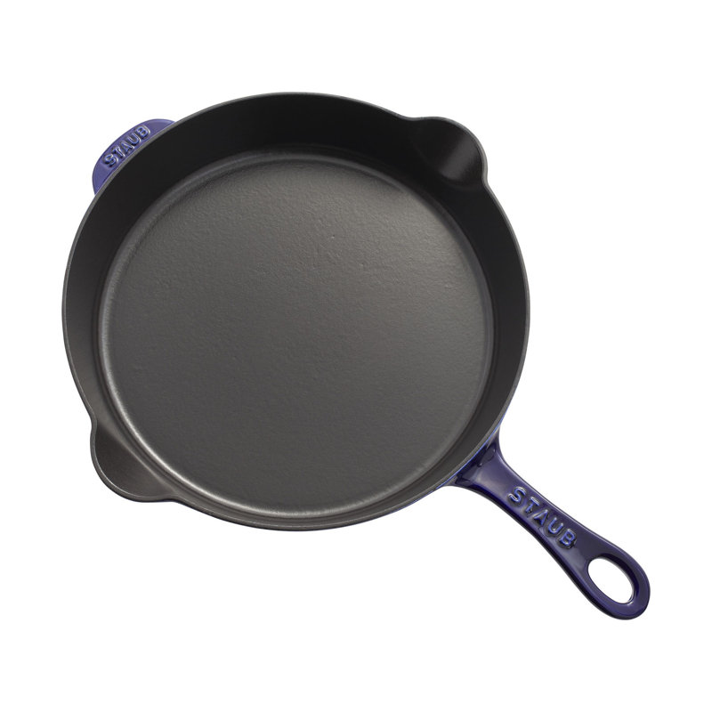 Pans Cast Iron Traditional Deep Frypan, Dark Blue, 8.5"