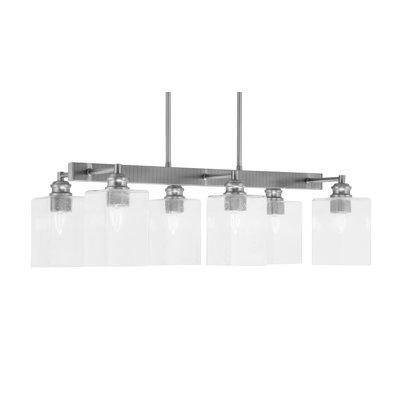 Edge 6 Light Bar Shown With Square Bubble Glass