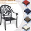 5 patio avec aluminium noir et coussins - à la décoloration, 4 sièges pour l'extérieur