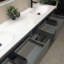 Base de meuble-lavabo simple 19,7 po seulement en gris foncé