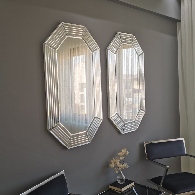 Ensemble de 2 miroirs Romeville, Argent