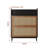 Simple Solid Wood and Rattan Narrow Shoe Cabinet