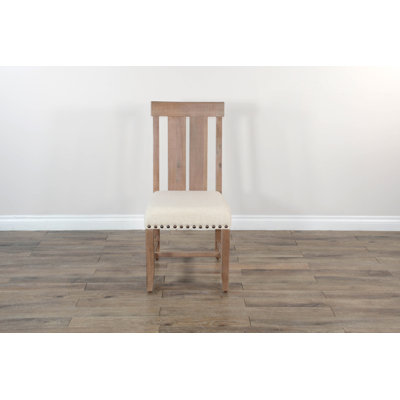 Charlise 18'' H Upholstered Mahogany Side Chair