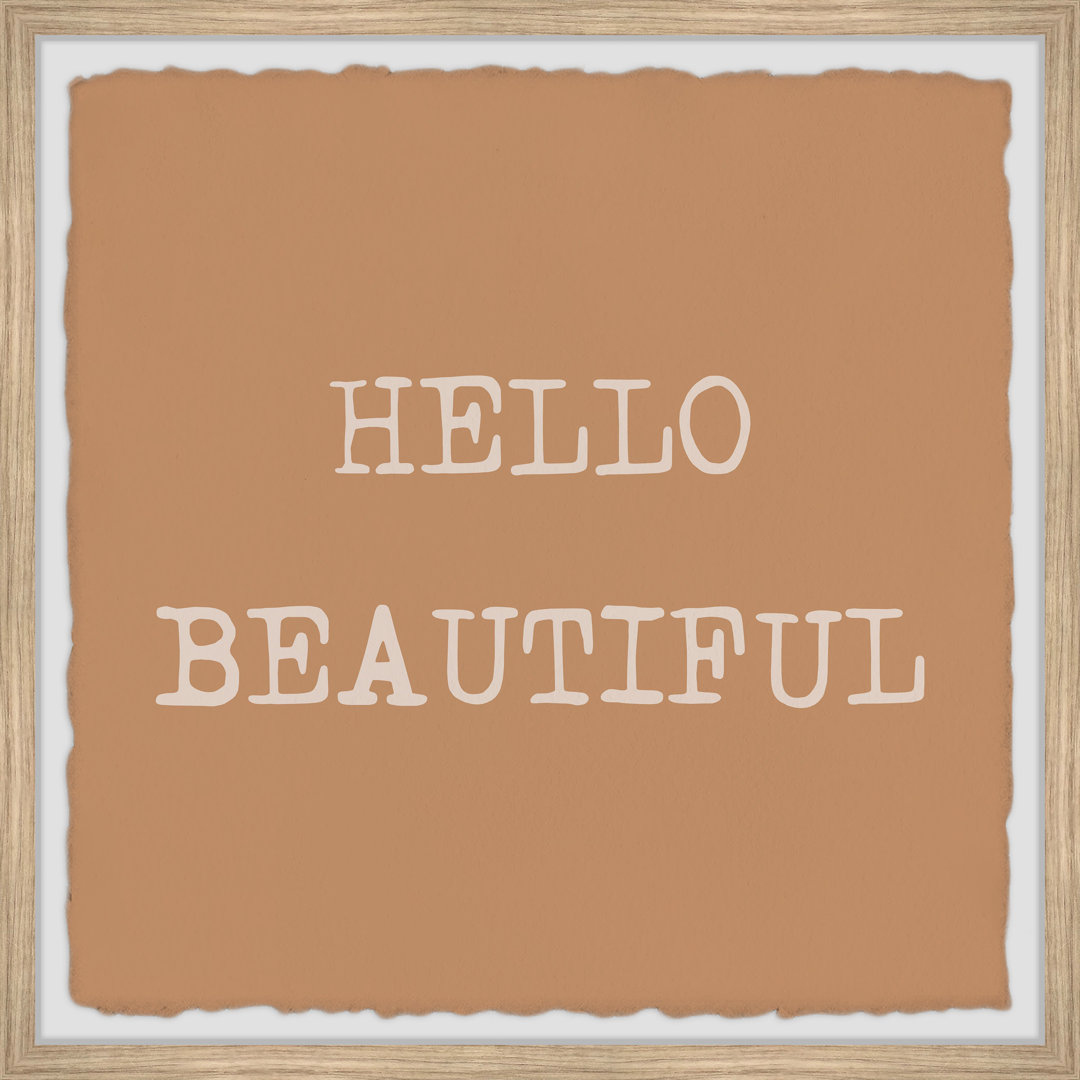 "Hello Beautiful V" Framed Painting Print