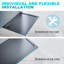 120W*80Dcm Rectangular Single Shower Base in Grey with Low-Profile Aesthetics Design and Non-Slip Feature-1912558999