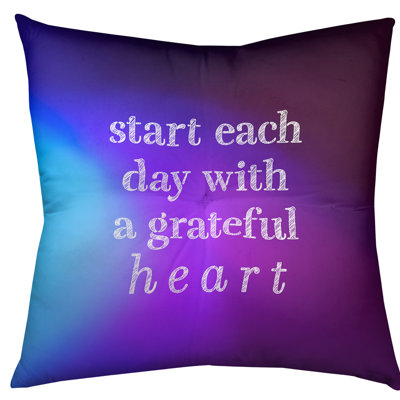 Gratitude Throw Pillow