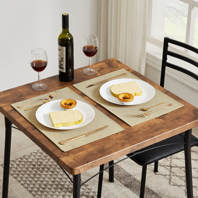 4-Pack Solid Linen Rectangular Placemats, Beige