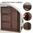 38.58" Brown Solid wood Rubberwood Shoe Storage