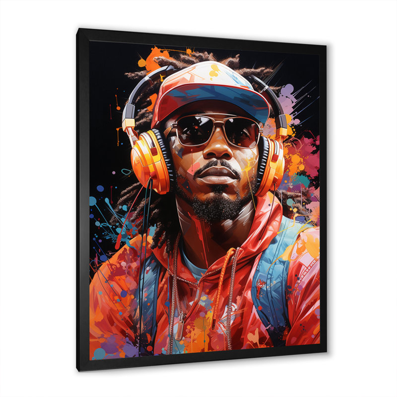Yoshiaki Music Hiphop Fusion Bold II, H 20 po x l 12 po x P 1 po, Cadre photo noir