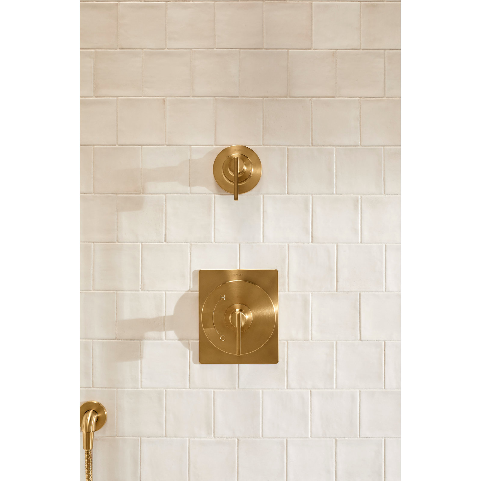 Castia Rite-Temp Valve Trim, Vibrant Brushed Moderne Brass
