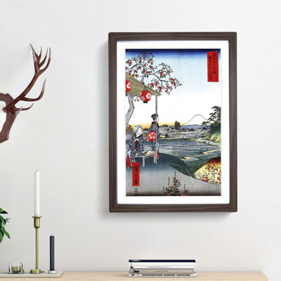 The Teahouse with the View of Mt. Fuji by Utagawa Hiroshige - Picture Frame Painting Print
