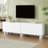 Modern Wavy Door TV Stand for TVs up to 75", Cream Media Console with 4 Cabinets, Adjustable Shelves & Cable Management for Living Room-885064152