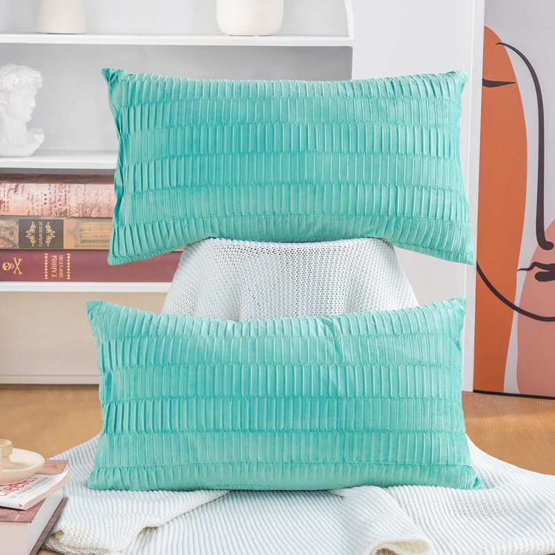 Housses de coussin en velours plissé, Mer du nord
