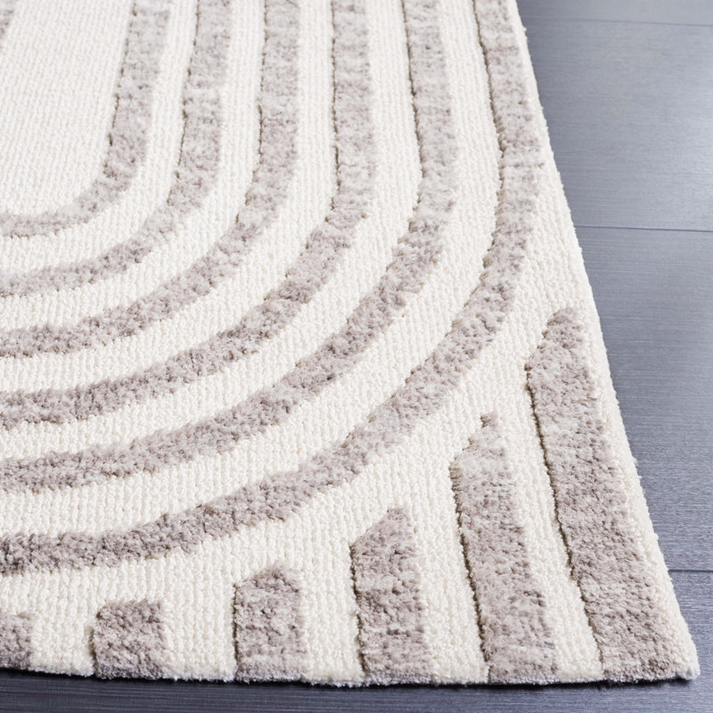 Tapis rayé Izaan Performance Performance, Rectangle 5 pi x 7 pi