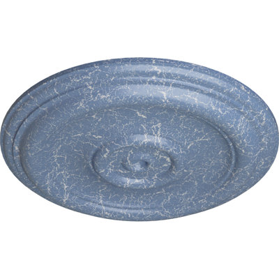 Médaillon de plafond traditionnel Endurathane, DO 12 po x P 1 po (convient aux auvents jusqu'à 2 3/4 po), fini craquelé Americana peint à la main