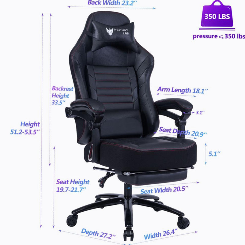 Zekel with Headrest, Black