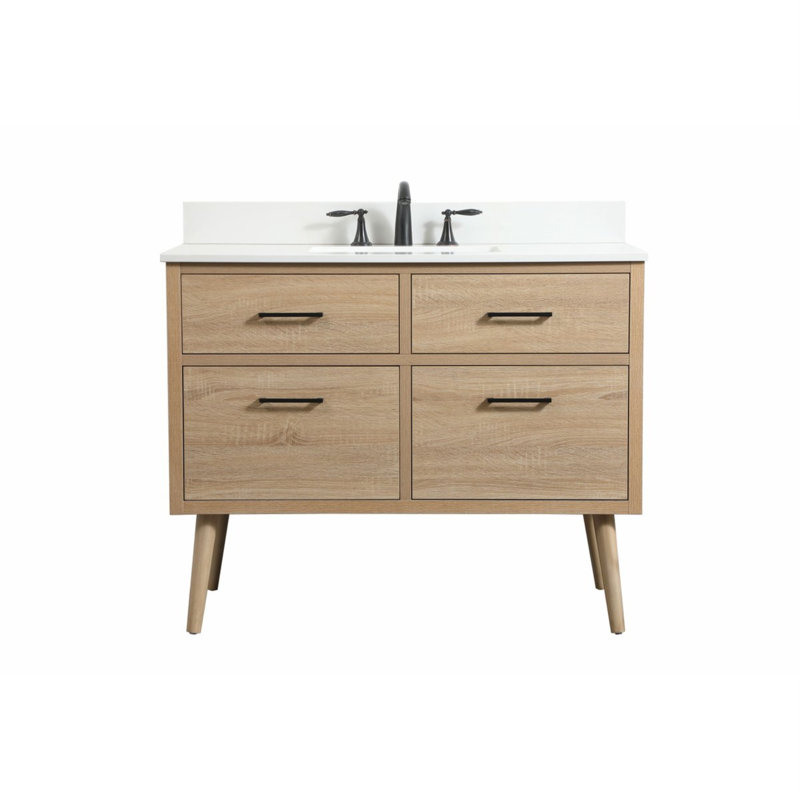 Ensemble de meuble-lavabo simple 42 po Steinfeldt, Bois de manguier