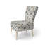 Chaise d'appoint rembourrée de style scandinave et bleu botanique Monochromes