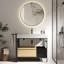 Meuble-lavabo de style industriel 36 po avec lavabo en pierre artificielle sans soudure, tiroir à fermeture en douceur et quincaillerie, convenant à-131377406