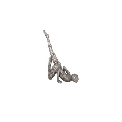 Polyresin Yoga Lady Antique Silver..9.00"x4.25"x11.75"H