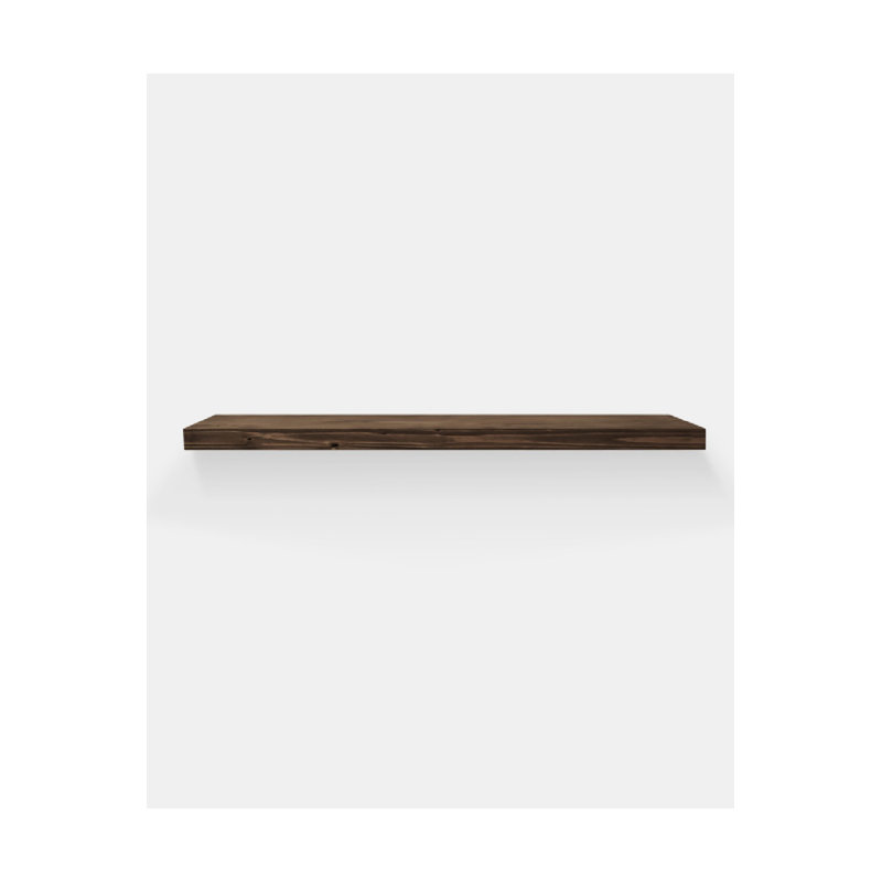 Melva Shelves 80, 1" H x 55" W x 8" D, Dark Brown