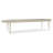 Maple Oval Metal Base Dining Table