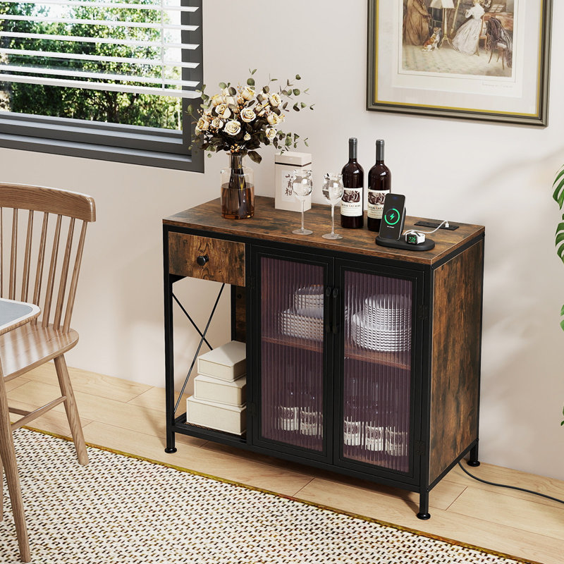 87cm Sideboard, Brown