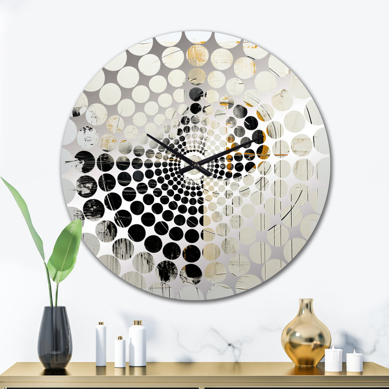 Gadre - Horloge murale peinture abstraite, Grand