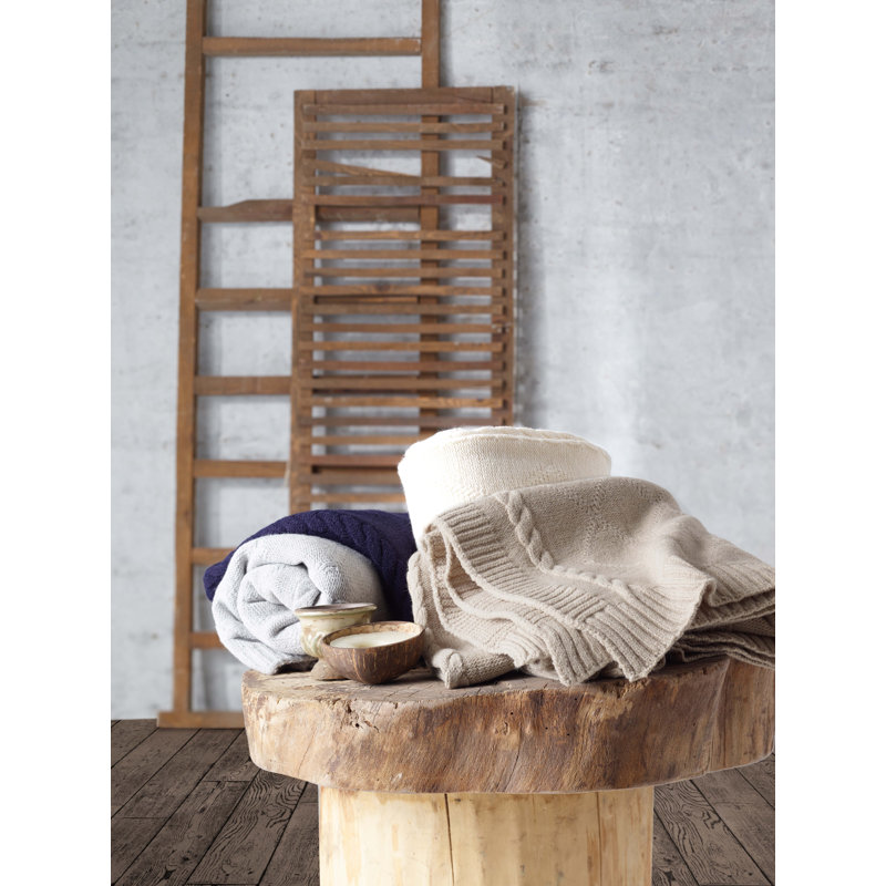 Jeté en laine Zainab, Beige