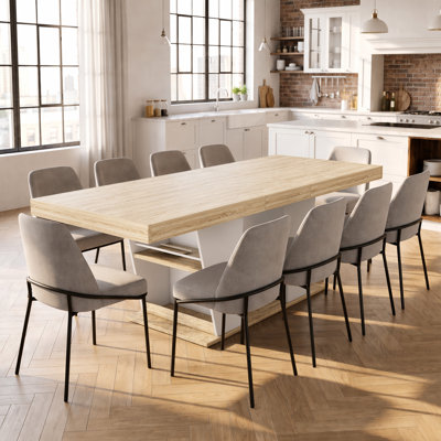 63"–78.7" Large Extendable Dining Room Table For 8–10 People