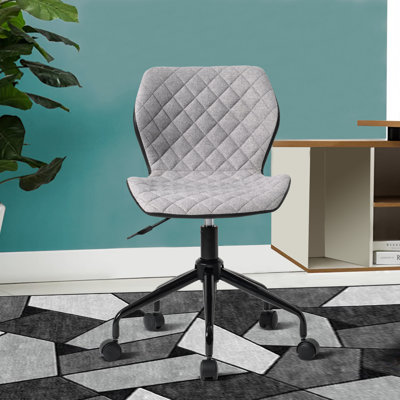 Ebern Designs Linen Office Chair
