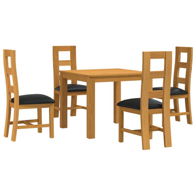 4 -Person Oak Solid Wood Dining Set