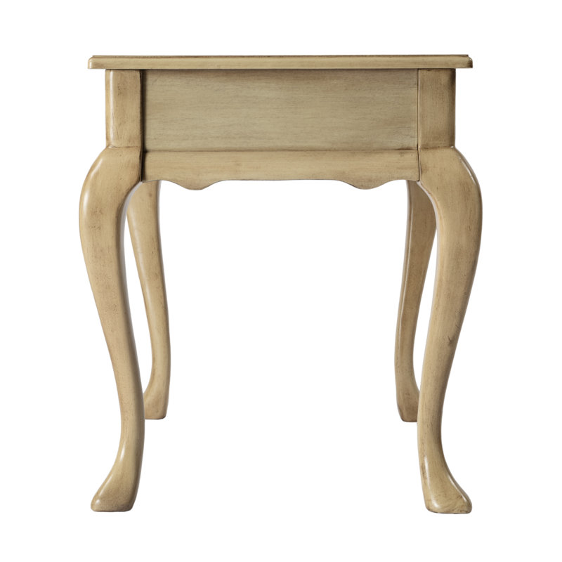 Dantre End Table with Storage, Antique Beige