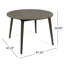 Table carrée en bois 48,35 po, gris, base pour table de salle à manger grise X 48,35 po, aspect élégant