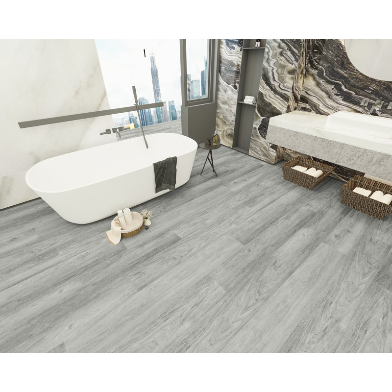 Planche en vinyle SPC 9 po x 6 po x 6 mm, Baie de Ashen