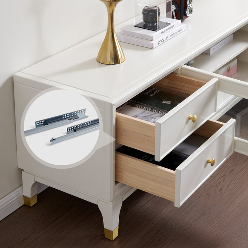 Meuble télé simple style buis blanc, L 79 po