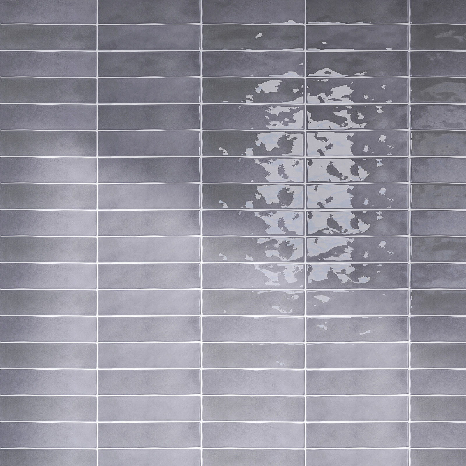 Kezma 3 in. x 12 in. Ceramic Subway Wall Tile, Gris Gray