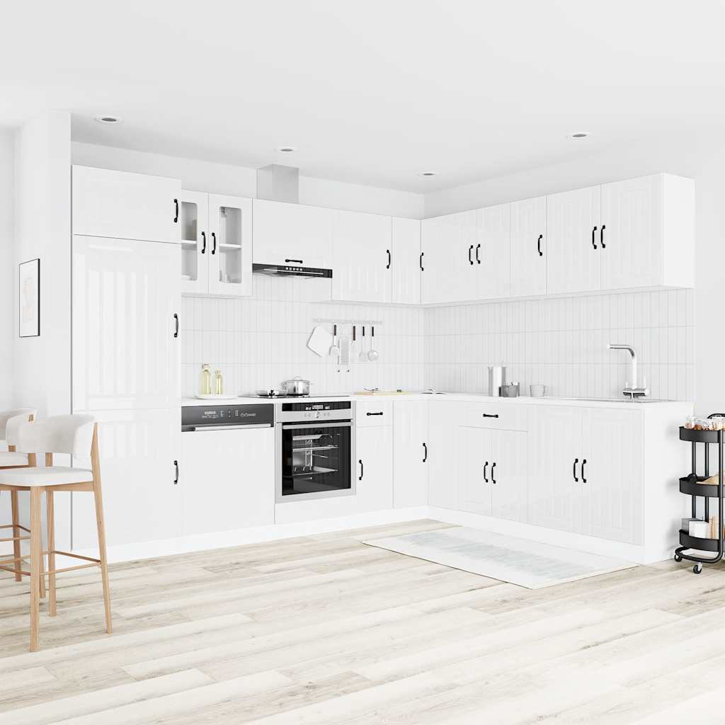 Vidaxl 14 Piece Kitchen Cabinet Set Lucca Sonoma Oak Engineered Wood