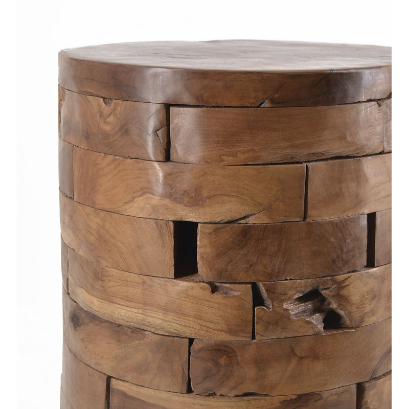 Solid + Manufactured Wood Accent Stool